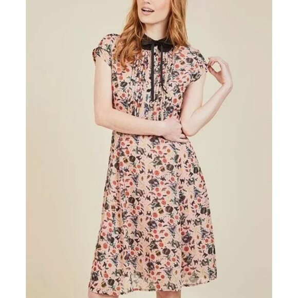 Hell Bunny Zelda Halloween Print Retro Dress Pink Multicolor Small - Picture 2 of 16